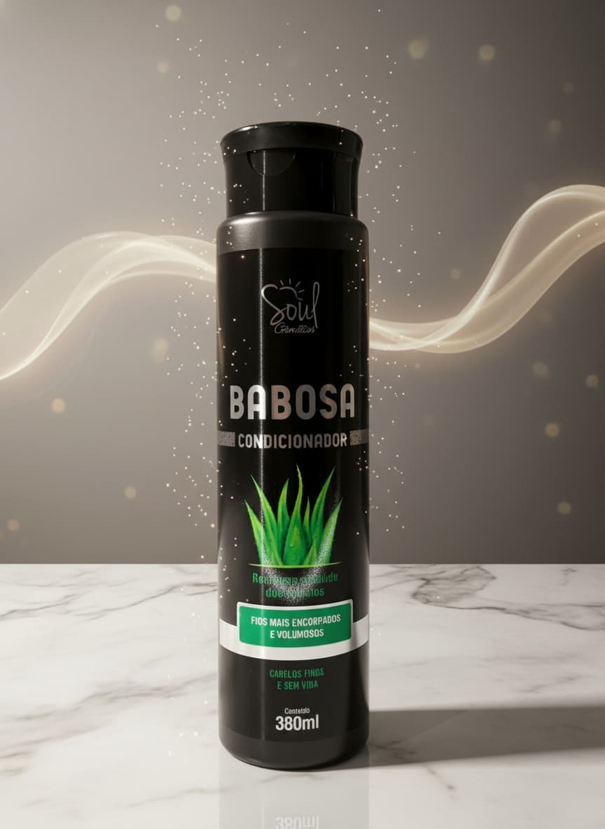 Condicionador Babosa Soul Cosmetics 380ml Cabelos Finos e Sem Vida