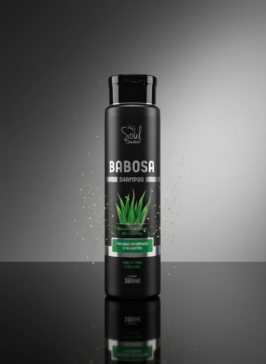 Soul Cosmetics Shampoo Babosa 380ml Para Cabelos Finos e Sem Vida