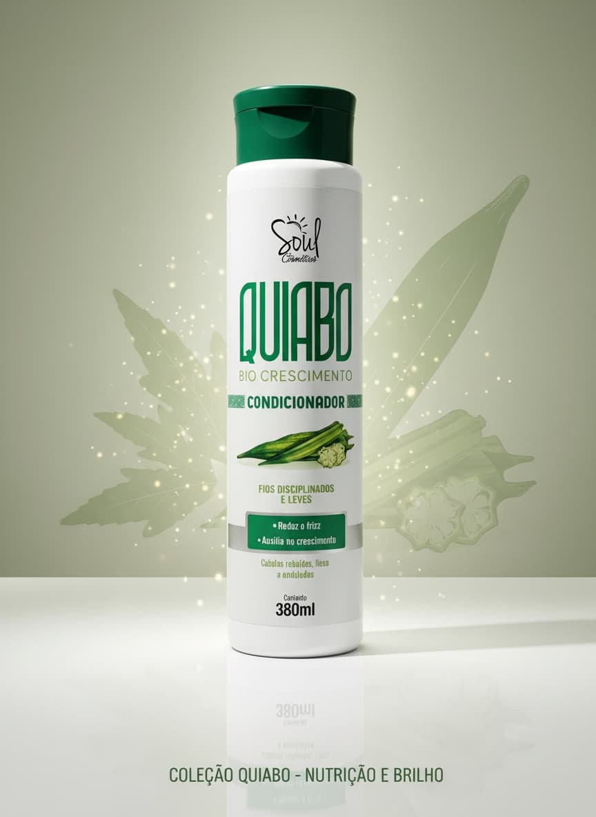 Condicionador Quiabo Bio Crescimento Soul Cosmeticos 380ml Anti Frizz