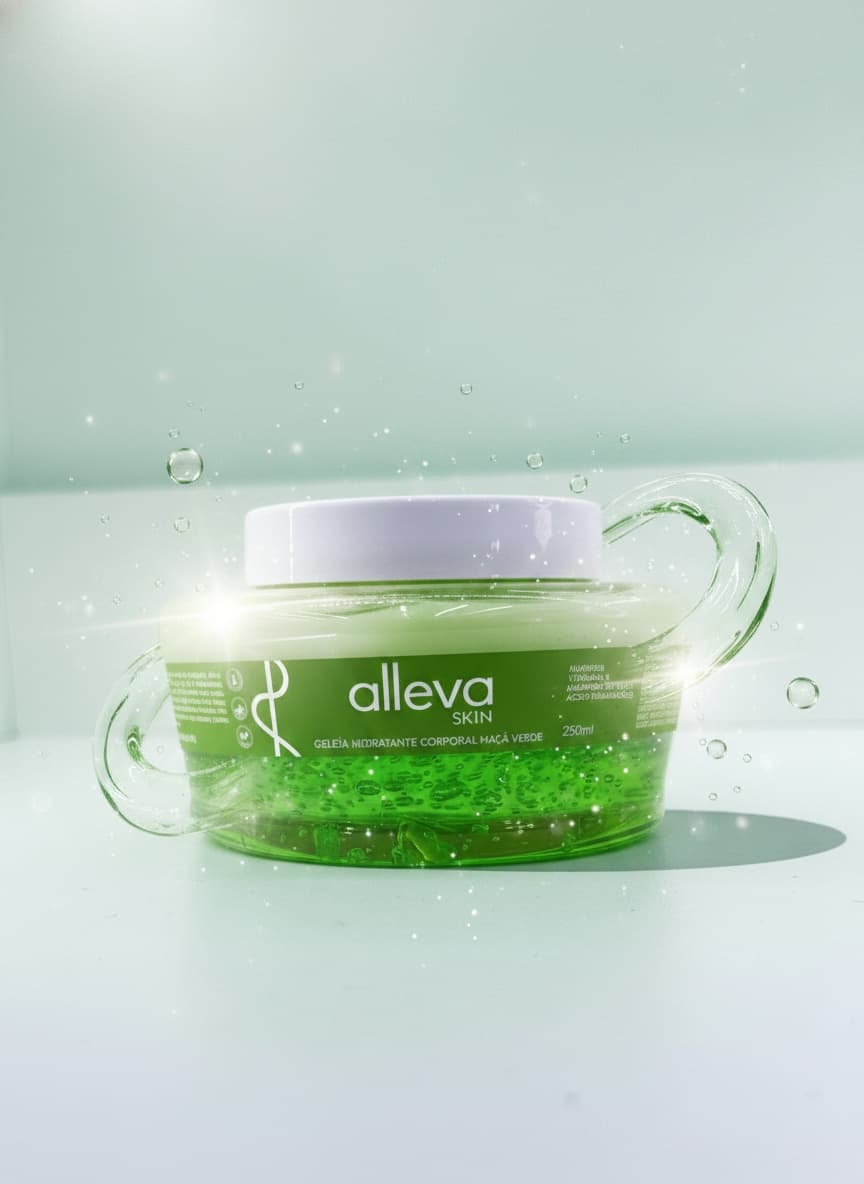 Geleia Hidratante Corporal Alleva Skin Maca Verde 250ml Refrescante