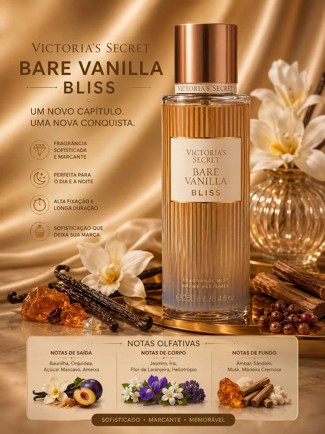 Body Splash Victoria’s Secret Bare Vanilla Bliss | Doçura Cremosa e Elegância Viciante ✨ - imagem 1